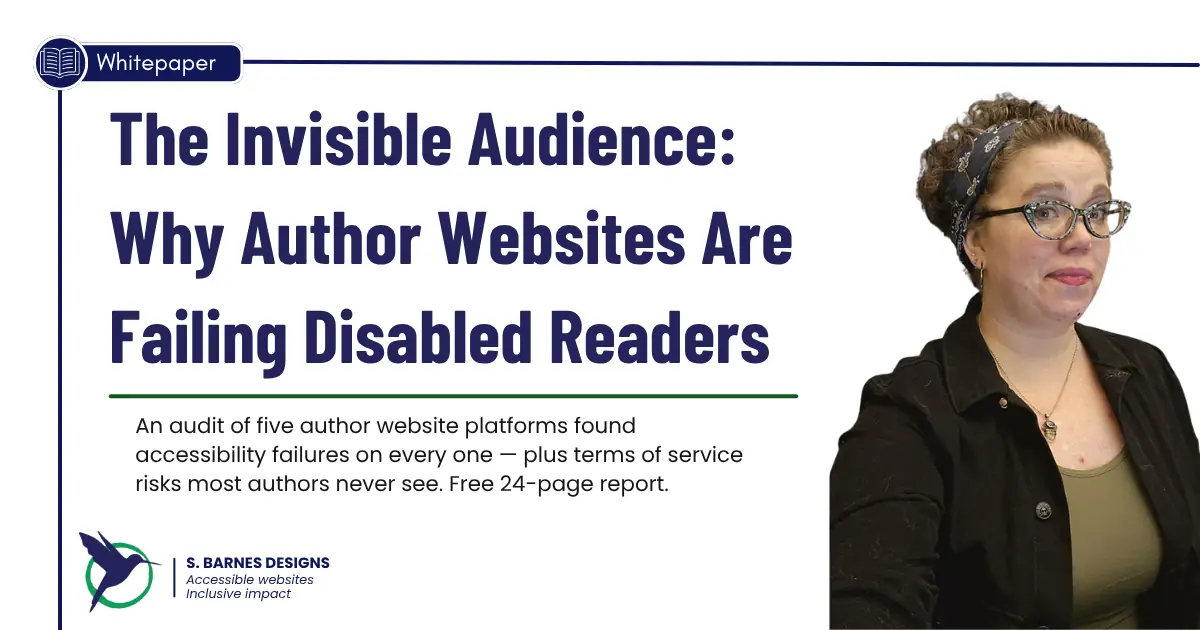The Invisible Audience: Why Author Websites Are Failing Disabled Readers
